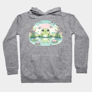 Frog Cottagecore Cute Kawaii Chibi Toad Mushroom Hoodie